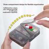 Compact Portable Mini Three-compartment Covered Sealed Light-proof Compartmentalized Pill Storage Box