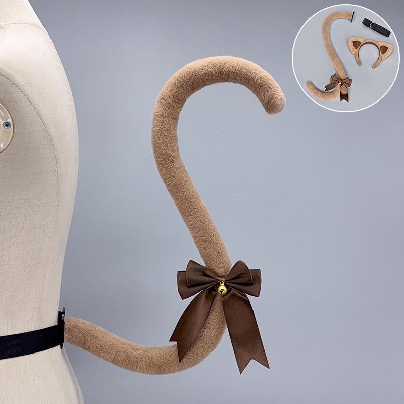 Lolita KC serre-tête oreilles de chat fait main mignon chat dame Lolita coiffure oreilles de chat en peluche ensemble queue de chat