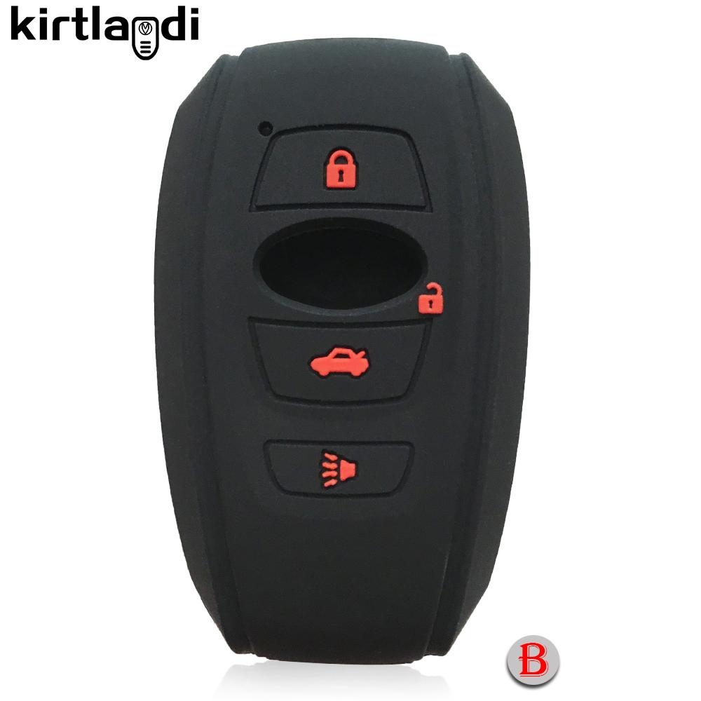 Silicone Key Cover Holder Shell Car Key Case for Subaru Forester XV BRZ LEGACY SV 2019 2020 3/4 Button Remote Keyless Protection
