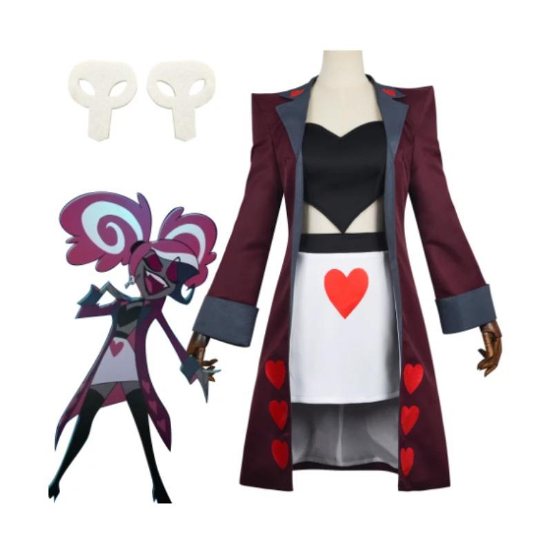 Costume de Cosplay Velours Saison 2 Hazbin Hotel, Tenue de Performance Style Drame Américain Démon 3V