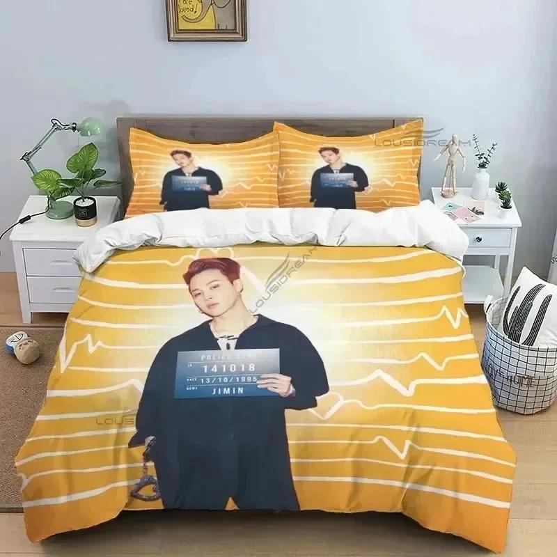 Luxuriöses Neues 3D-Druck Koreanisches Beliebtes Männliche Sängergruppe Bettwäscheset, Bettbezug Bettset Steppdeckenbezug King Queen Size Bettwäscheset