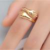 New Gold Color Ring Trend Vintage Elegant Embrace The Love Adjustable Rings for Women Fine Party