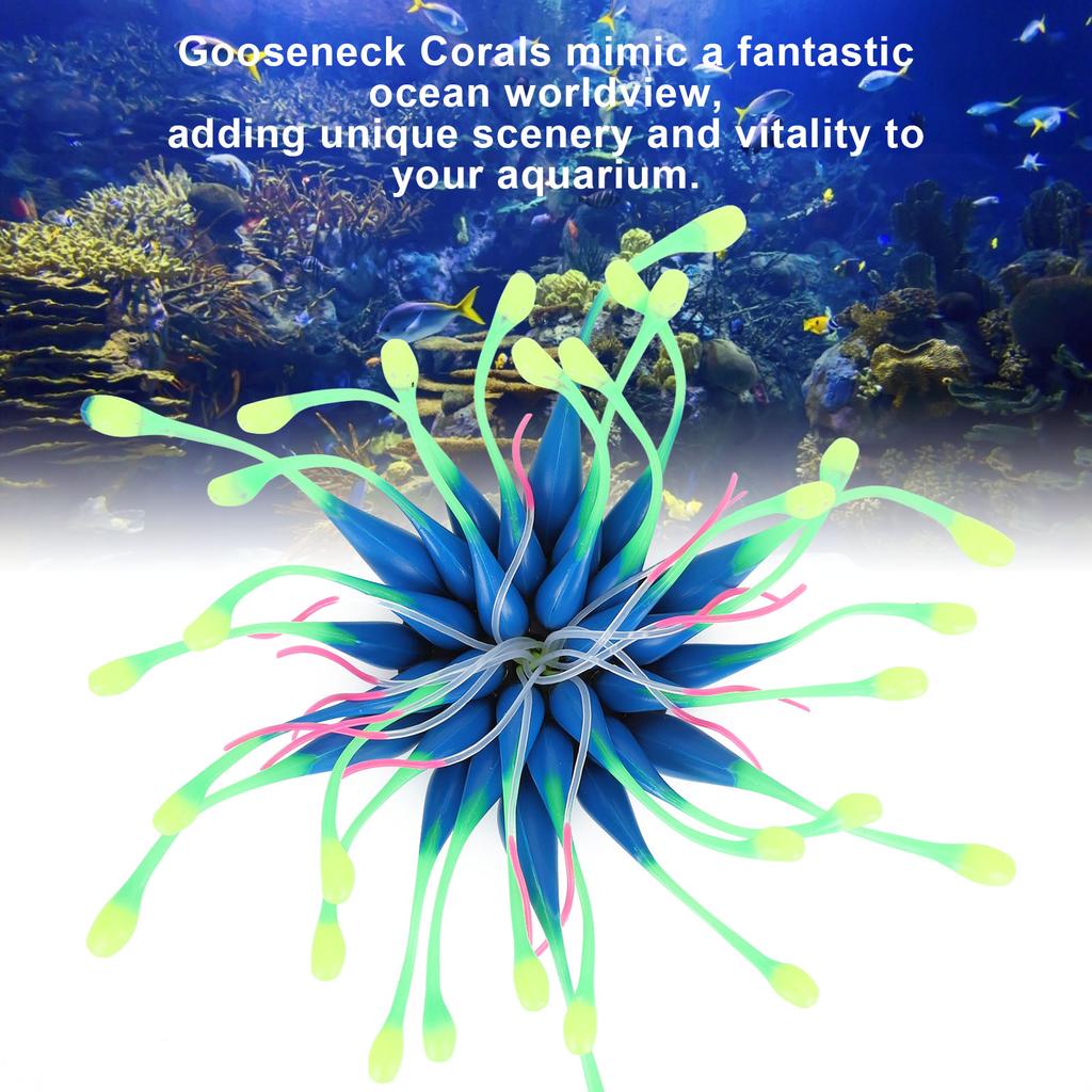Artificial Coral Silicone Simulation Water Plant Aquarium Fish   Decoration Ornament