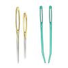 2 Pieces Aluminum Darning , Sewing with Large Eye And Curved Tip, Knitting 2x Big