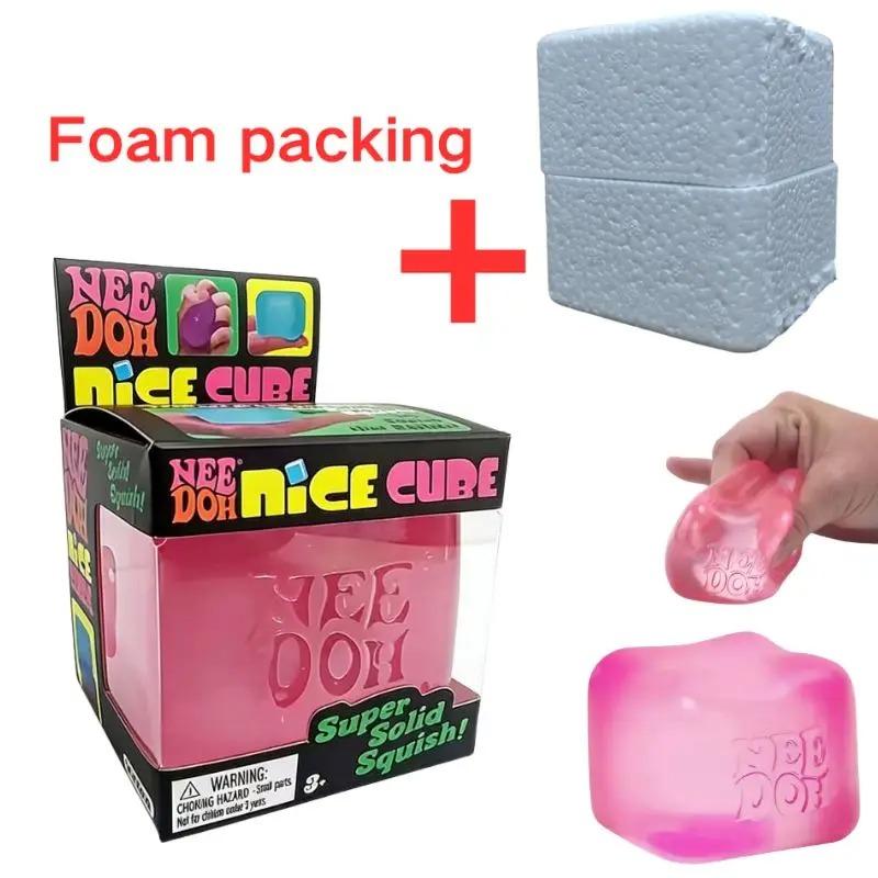 Schylling NeeDoh Trending Jellyfish & Cube Squish Toy,Fidget Sensory Toy, Suitable all ages to improve focus and relieve stress