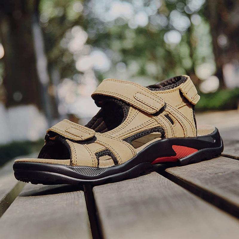 Summer Beach Shoes Men's Outdoor Men's Sandals Large Size 38-48 Men's Leather Sandals Men's Shoes