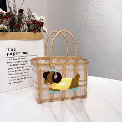 Bolsa de gelatina transparente, bolsa de presente para daminha de casamento, cesta de presentes de casamento, bolsa feminina, bolsa cesta de legumes.
