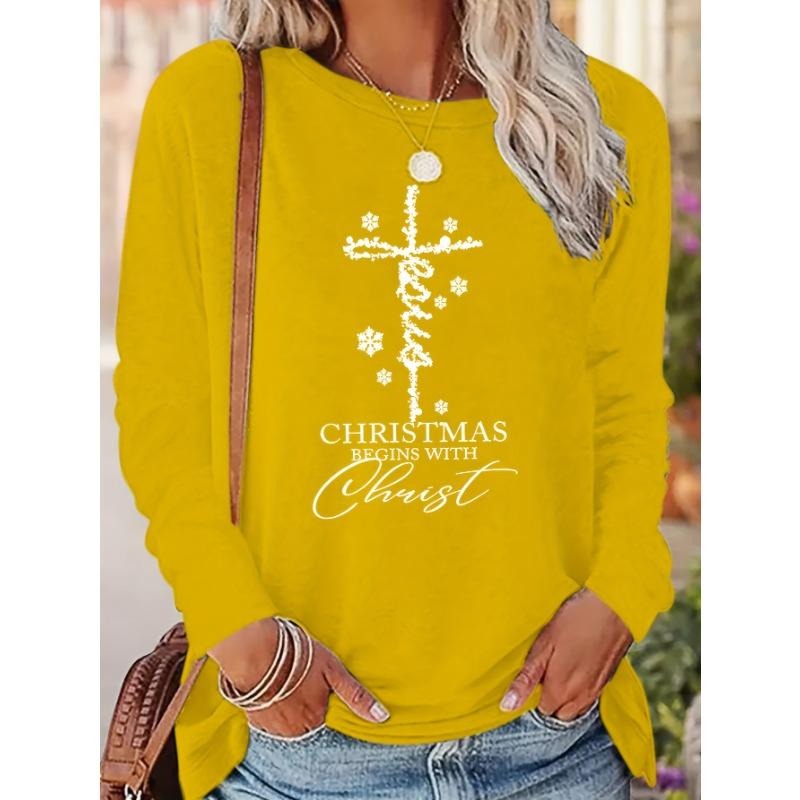 Women's Casual Round Neck Long Sleeve T-Shirt