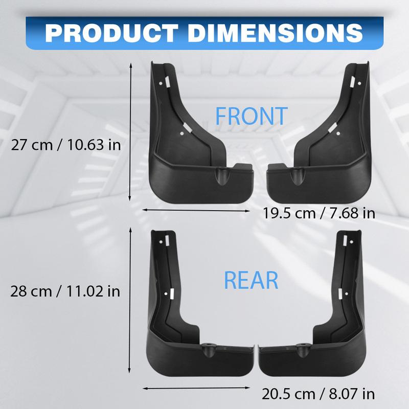 Mud Flaps Front Rear Mudguards for BYD Sealion 6  2024 2025 Black Mud Guards Car Anti-Sand Guard Protector