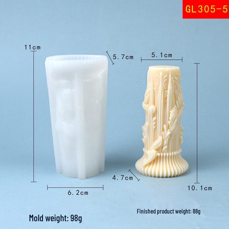 European Multi-Cylinder Silicone Molds for Scented Candles, Pillars, Gift Ornaments, and Diffuser Stones