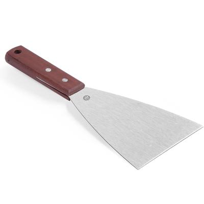 Hendi 855119 Brown Stainless Steel Kitchen Spatula with Wooden Handle