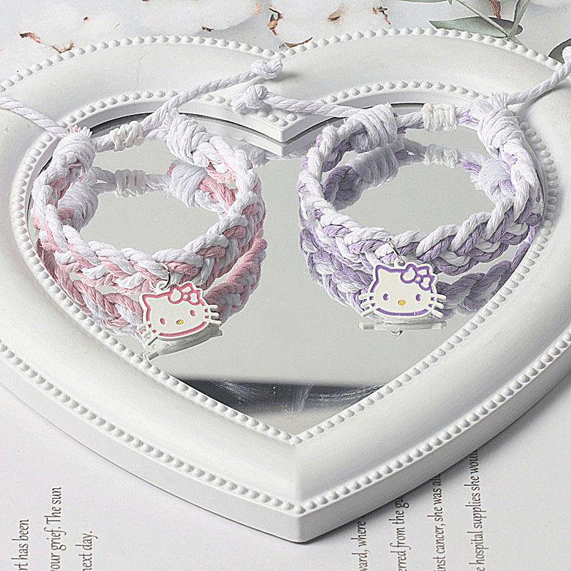 Schattige KT Kat Magnetische Koppel Armbanden - Perfect voor Vriend en Beste Vriend