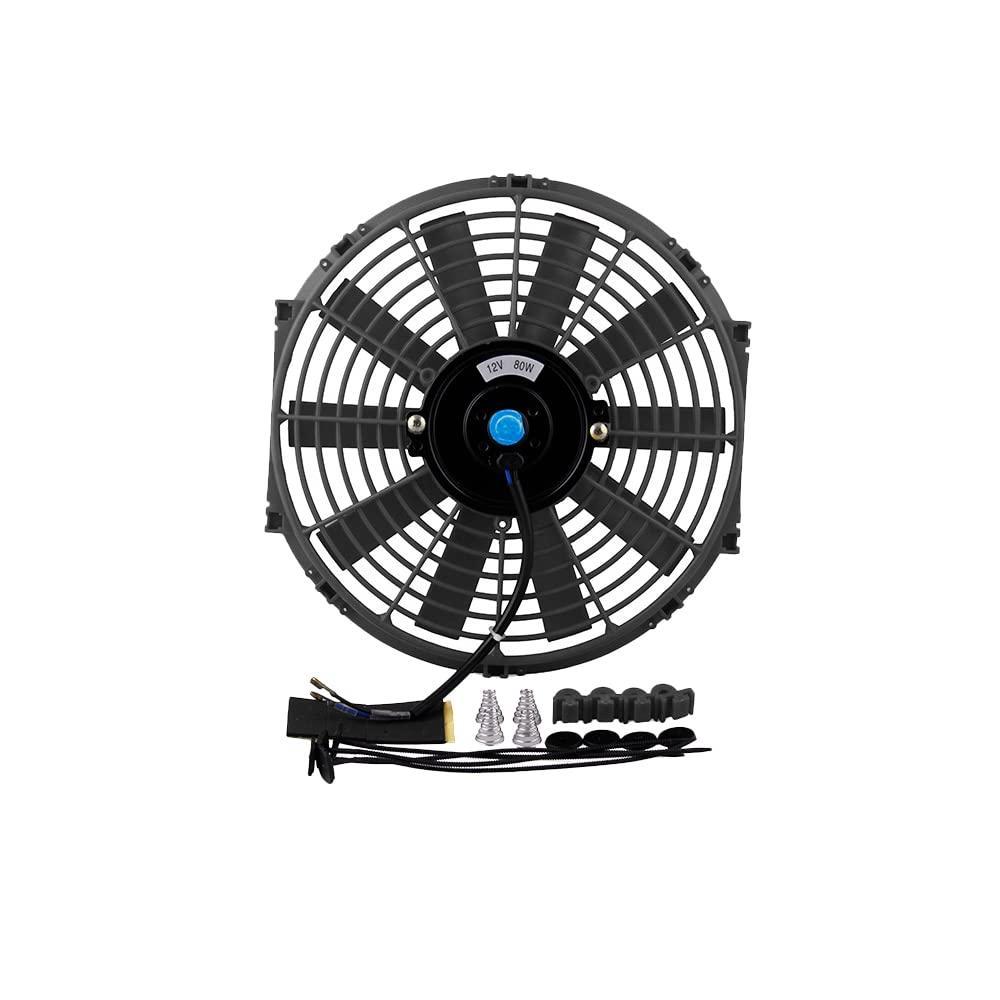 12/14 12V Aluminum Oil Engine Cooling Fan Universal Engine Radiator Intercooler Radiator Oil Cooler Slim Cooling Pull Push Fan 12Inch