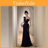 Elegant V Neck Slip Dress With Mesh Splicing And High Slit For Evening Events