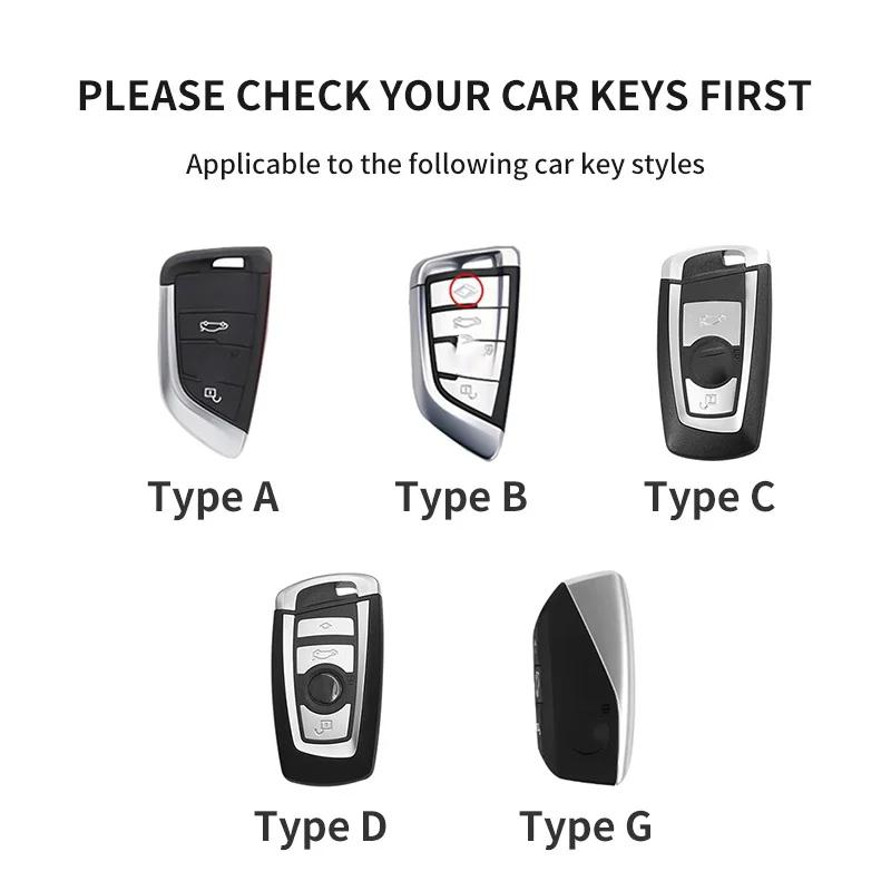 Leather Car Key Case Cover For BMW 3 4 5 6 Series X1 X2 X3 X4 X5 F10 F20 M3 M4 E34 E36 525 320i 2025 Key Shell Car Accessories
