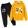 2026 Kids New Autumn Winter Casual Long Sleeve Pullover 2pcs Hoodie+Pants Tracksuit 3-12Yrs Girl Boy Basketball Coat Clothes Set
