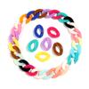 50pcs/lot Acrylic Link Chains Clasps Colorful Open Buckles For Jewelry Connector Clasps DIY Glasses Chains Necklace Accessories