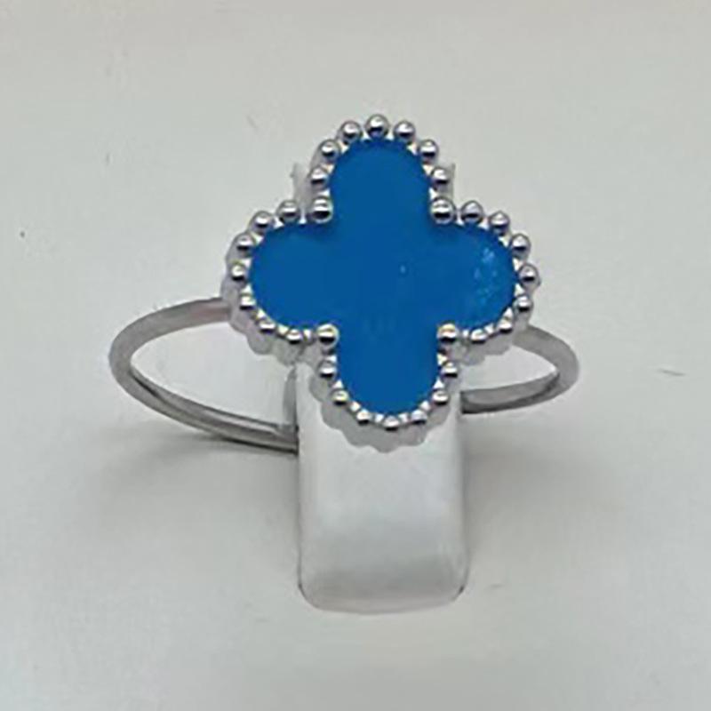 High Version Of The Four-Leaf Clover Ring Does Not Fade Opening Adjustable Titanium Steel Ring Simple Versatile Women's Ring