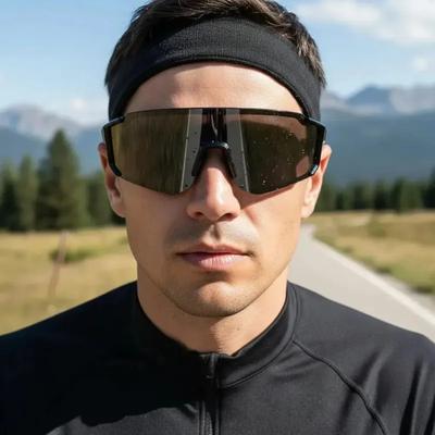 Okulary Rowerowe Męskie Ochrona UV Przeciwmgielne Sporty Outdoorowe Rowerowe Okulary do Jazdy Biegania Gogle