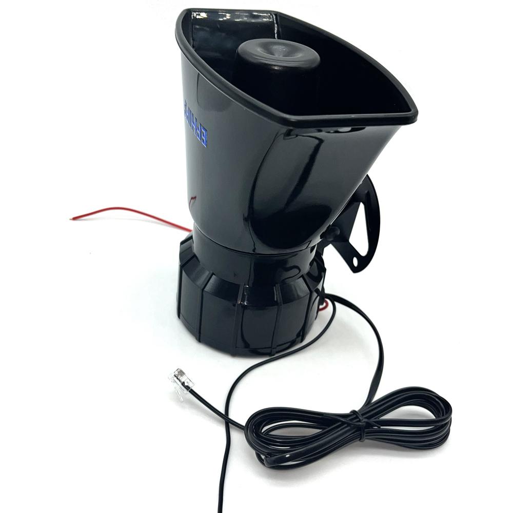 12V 125dB with MIC Loud Motorcycle 7 Sound Car Alarm Horn 100W Siren Vehicle Truck Warning Loudspeaker Plastic Police Firemen