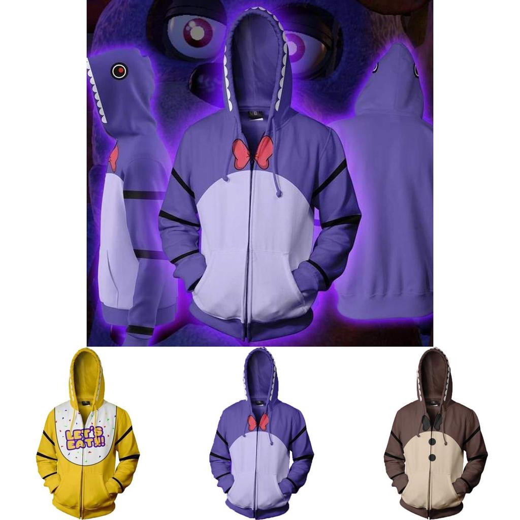 Prémiová mikina s kapucí Five Nights At Freddy's Fnaf Cosplay kostým s živým vzorem