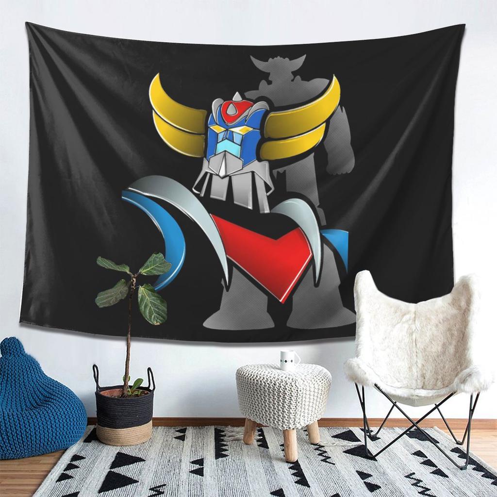 Mazinger Z Goldorak Actarus Grendizer Maske Wandteppich Wandbehang Ästhetische Heimdekoration Wandteppiche für Schlafsaal