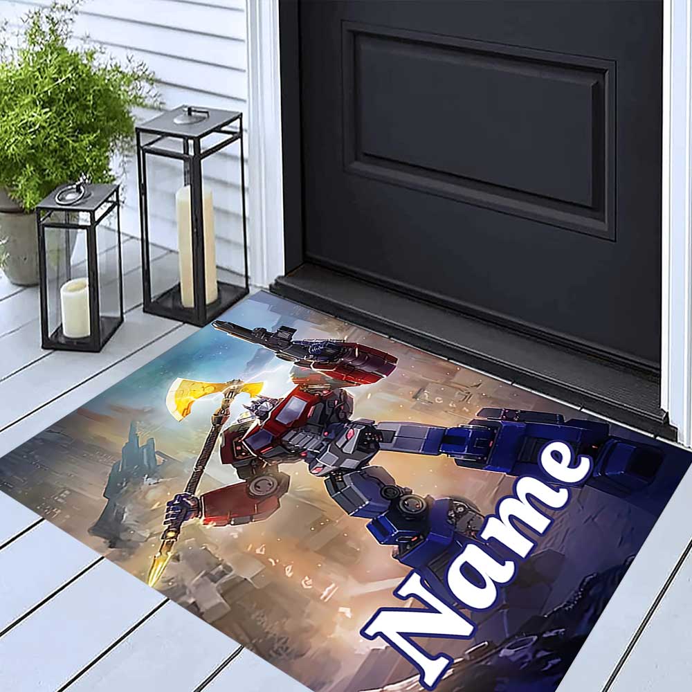 Transformers Fans Customize Your Name Rug, Office Chair Cushion, Home Bedroom Living Room Gift.