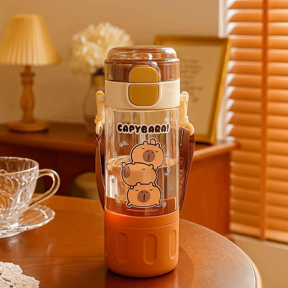 Adjustable Shoulder Cartoon Water Bottle Portable Drink Bottle  Children's Gift