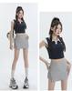 Spicy Girl High-Waisted A-Line Skirt: Summer Slimming, Anti-Exposure, Two-Piece Illusion with Hip-Hugging Slit