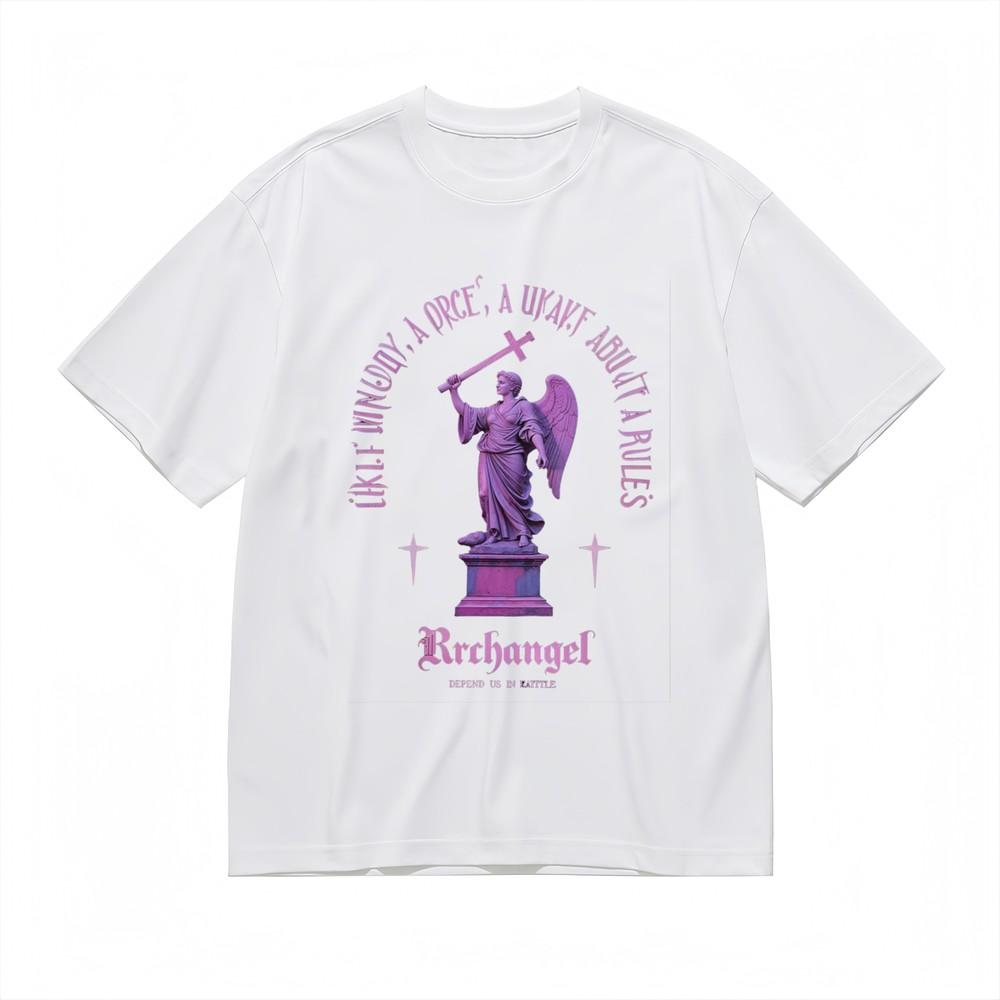 

Men s T-Shirt With Mystic Symbolism Graphic Unisex White 100% Cotton Tops Summer L