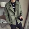 Men's 2024 Autumn/Winter Woolen Windbreaker: Trendy Korean & British Style Jacket