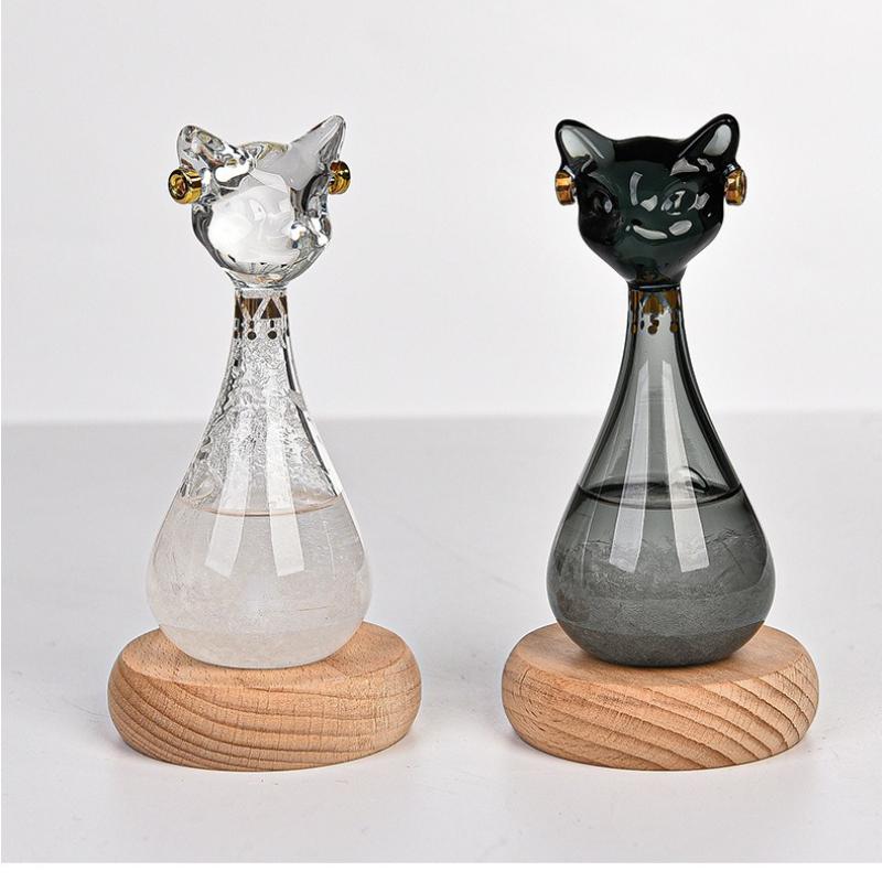 1 pc Egyptian cat storm glass weather forecast bottle art museum elf desktop decoration ornament exquisite gift