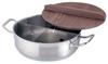 Endo Shoji Commercial Round Oden Pot Wooden IH Charred Cedar EOD291 (with Lid), Large, Compatible, 21-0mm Body, 18-8mm Divider, Lid,