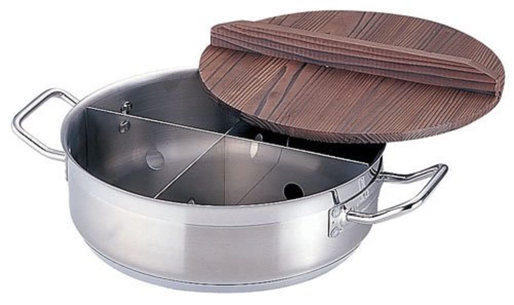 

Endo Shoji Commercial Round Oden Pot Wooden IH Charred Cedar EOD291 (with Lid), Large, Compatible, 21-0mm Body, 18-8mm Divider, Lid,