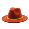 Men'S And Women'S Woolen Top Hats, Flat-Brimmed Big-Eave Hats, Jazz Hats, Felt Hats.