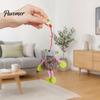 Interactive Door Hanging Cat Toys Bungee Plush Toy, Pull String Bouncy Dangler Kitten Self-Amusing for Solo Play Bouncing Animal Toy Indoor