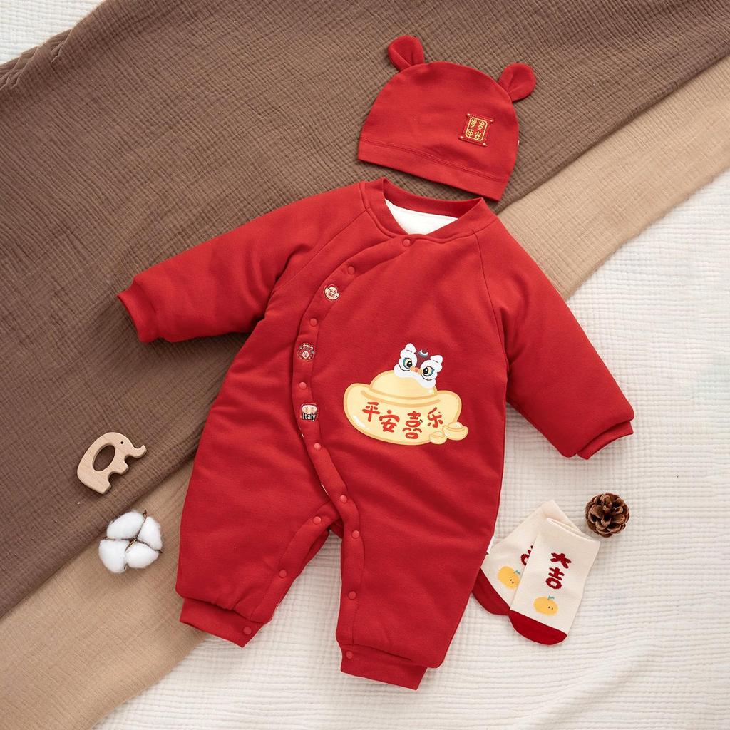 Newborn Winter Festive Padded Romper - A-Class Cotton Outerwear
