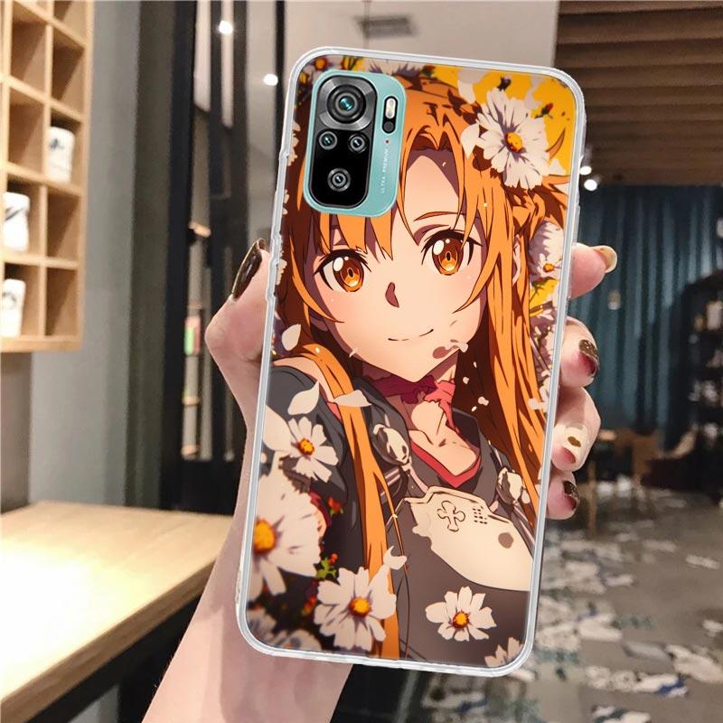 Anime Sword Art Online SAO Soft Phone Case For Xiaomi Redmi Note 14 14S 13 12S 12 11S 11 11E Pro Plus 11T 10S 10 9S 5G Pattern C