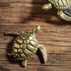 1Pcs Pure Copper Sea Turtle Small Ornaments Marine Life Animal Model Furniture Miniature Decorative Collection/Festival/gift