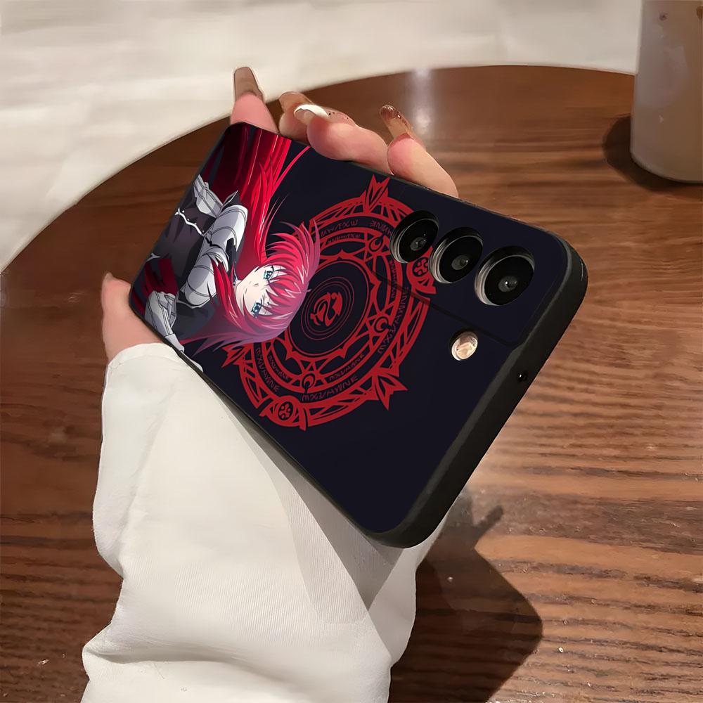 DXD Rias G-Gremory Phone Case For Samsung S26 S25 S24 FE S23 S22 S21 Plus S20 Ultra Note20Ultra Black Soft Shell