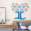 Heart Tree Wall Sticker Cute Creative Self-Adhesive Removable for Kids Bedroom Nursery Home Decor