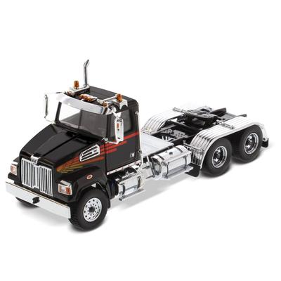 DIECAST MASTERS משאית סמי-טריילר Western Star 4700 SF עם תא נהג שחור מטאלי