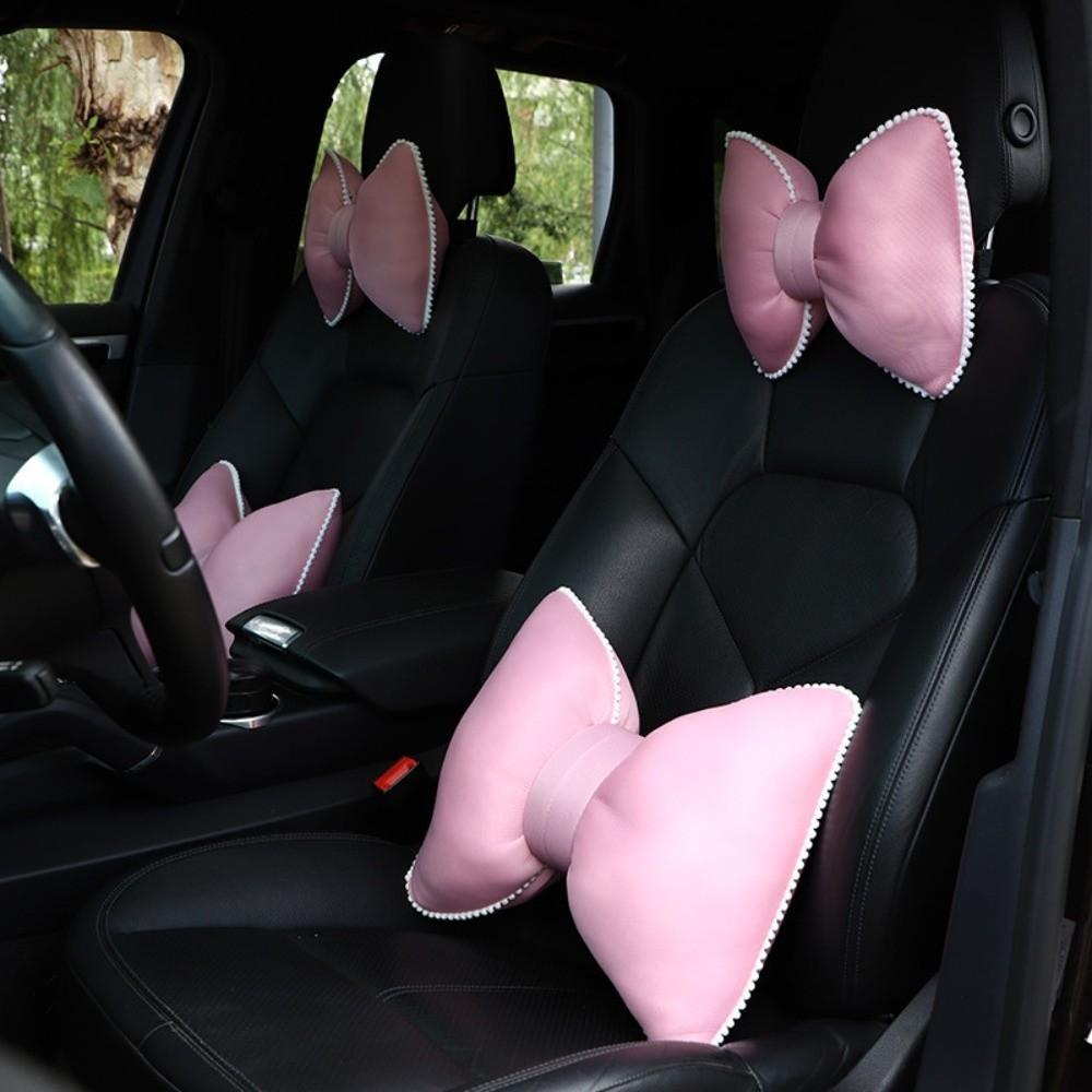 Universal Breathable Comfortable Cushion Bow Summer Fashion Car Headrest for Women Girls