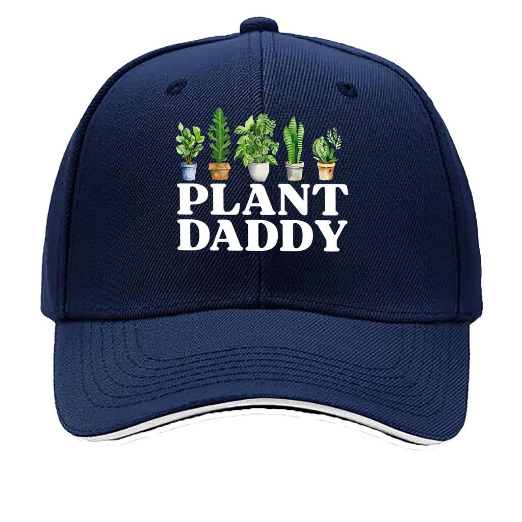 UnisexS Vintage Plant Daddy  Adjustable Hat with Potted Plant Design  PLANT DADDY Text  Distresse Sandwich Baseball Cap