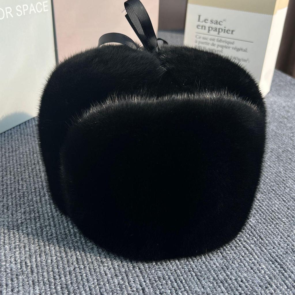 Men's Winter Lei Feng Mink Fur Hat for Seniors