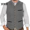 Gilet de Fête de fin d'année Homme Gilet Oktoberfest, Gilet de Costume Traditionnel, Col Montant Boutonné Quotidien Trajet Vêtements Formels