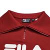 FILA Original Fashion Simple Classic Retro Sports Casual Versatile Comfortable Half-Zip Loose Sweatshirt Women sweatshirt Red F61W619203FWI