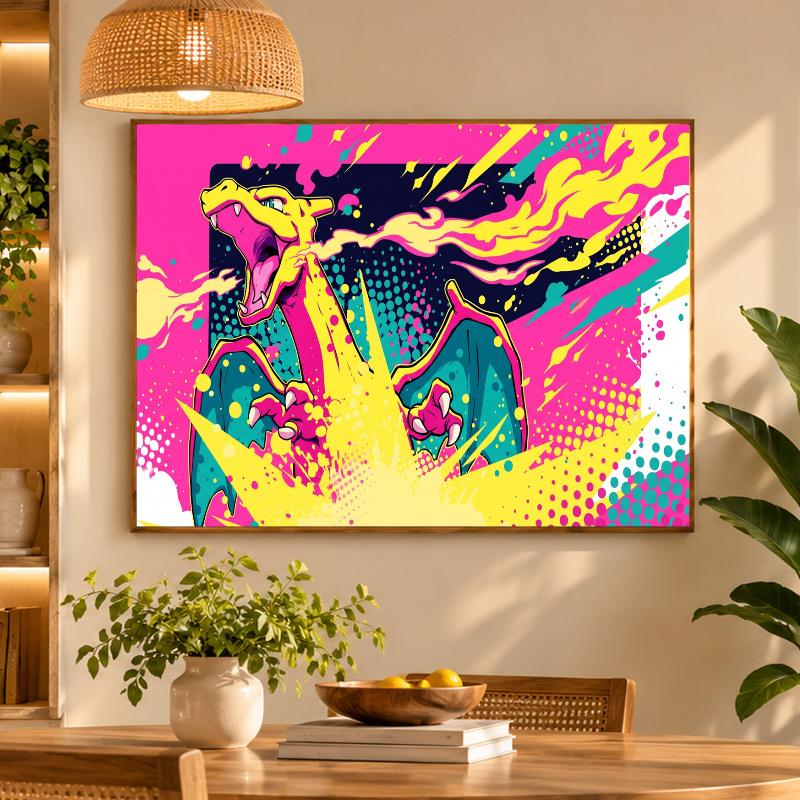 5D Diamond Painting Charizard DIY Full Drill Diamond Art Kit Home Decoration