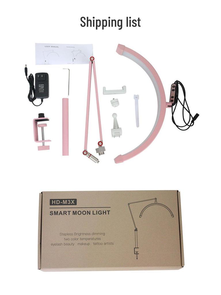 16" U-Shaped Cantilever Desk Lamp, 20W for Nail Art, Eyelash, Eyebrow, Tattoo & Beauty Lighting