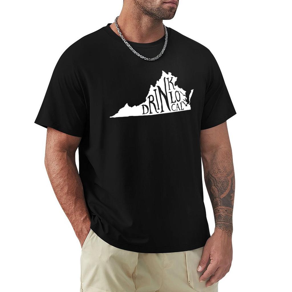 Drink Local Virginia State Outline Craft Beer Tshirt T Shirts For Unisex Slim Fit Tshirt